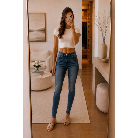 Madewell Denim - Madewell 8" Skinny Jeans Blue Medium Wash Size 29